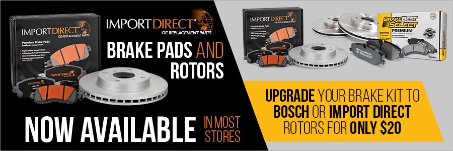 Upgrade your Brake Kit to Bosch or Import Direct rotors for only $20